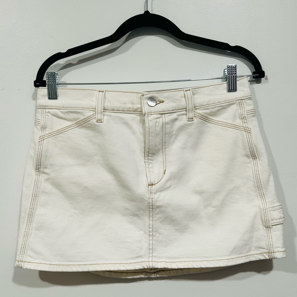 Joe's Jeans White Denim Mini Skirt Women's Size 29 High Rise Stretch NWT - Picture 3 of 10